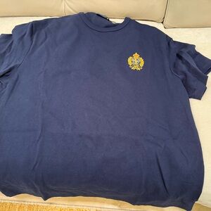 Ralph Lauren Navy Blue Tee with Embroidered Crest